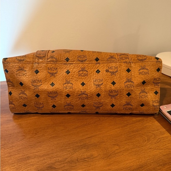 MCM Tan Monogram Shoulder Bag - Picture 11 of 13